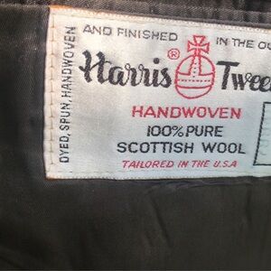 Vintage Harris Tweed Scottish Wool Jacket Classic Mens Coat Flawed